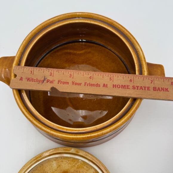 Vintage Covered Vegetable Casserole Bowl Golden Harvest by Homer Laughlin 7" - Picture 7 of 12